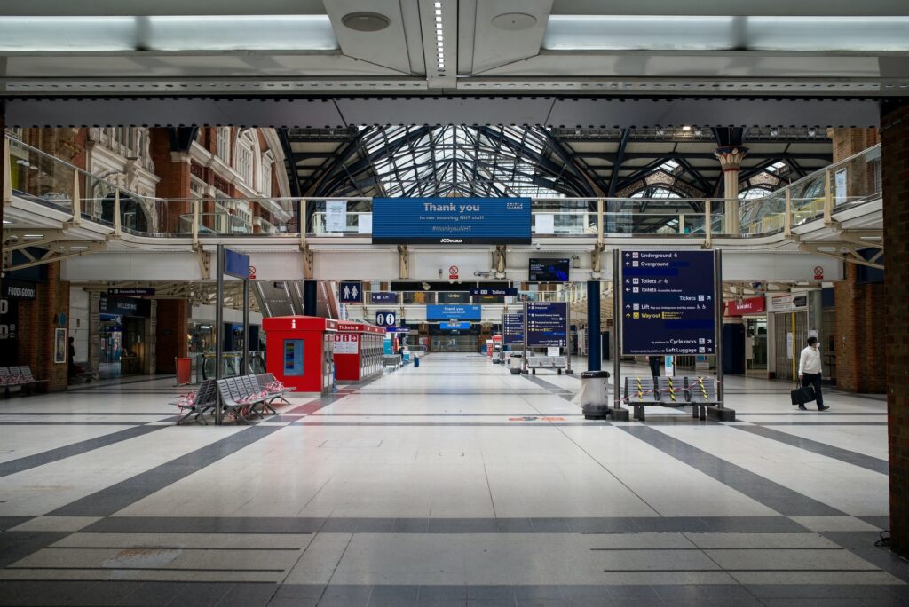 an empty airport